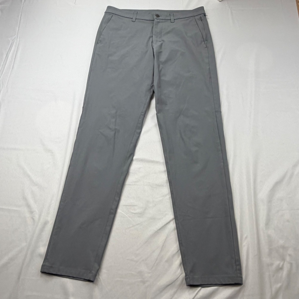 Lululemon Commission Pants Mens 34 Grey Slim Fit Chino Trousers